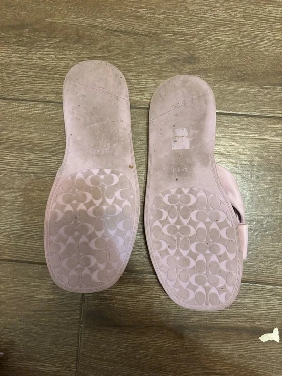 Coach Pink Knotted Slide Sandals - Picture 2 of 2